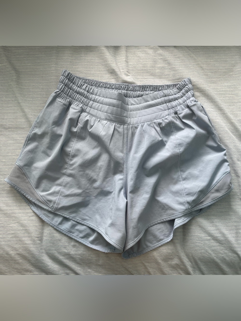 Lululemon Blue Linen Hotty Hot 4” High Rise Running Shorts